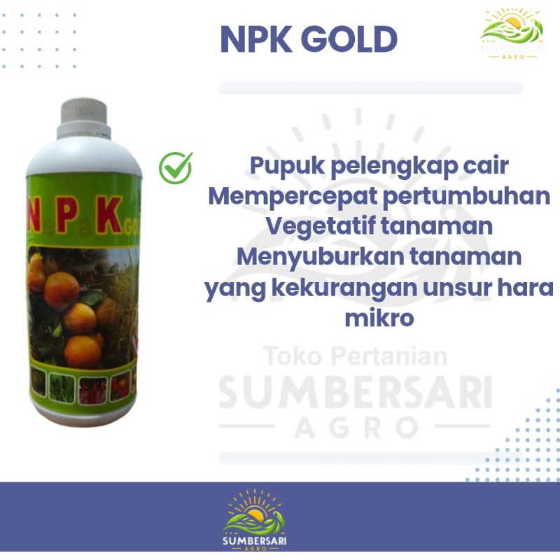 Pupuk pelengkap cair NPK GOLD 1 lt