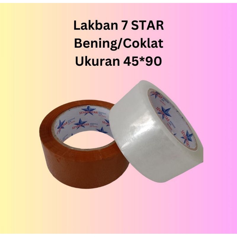 

lakban bening/coklat seven star