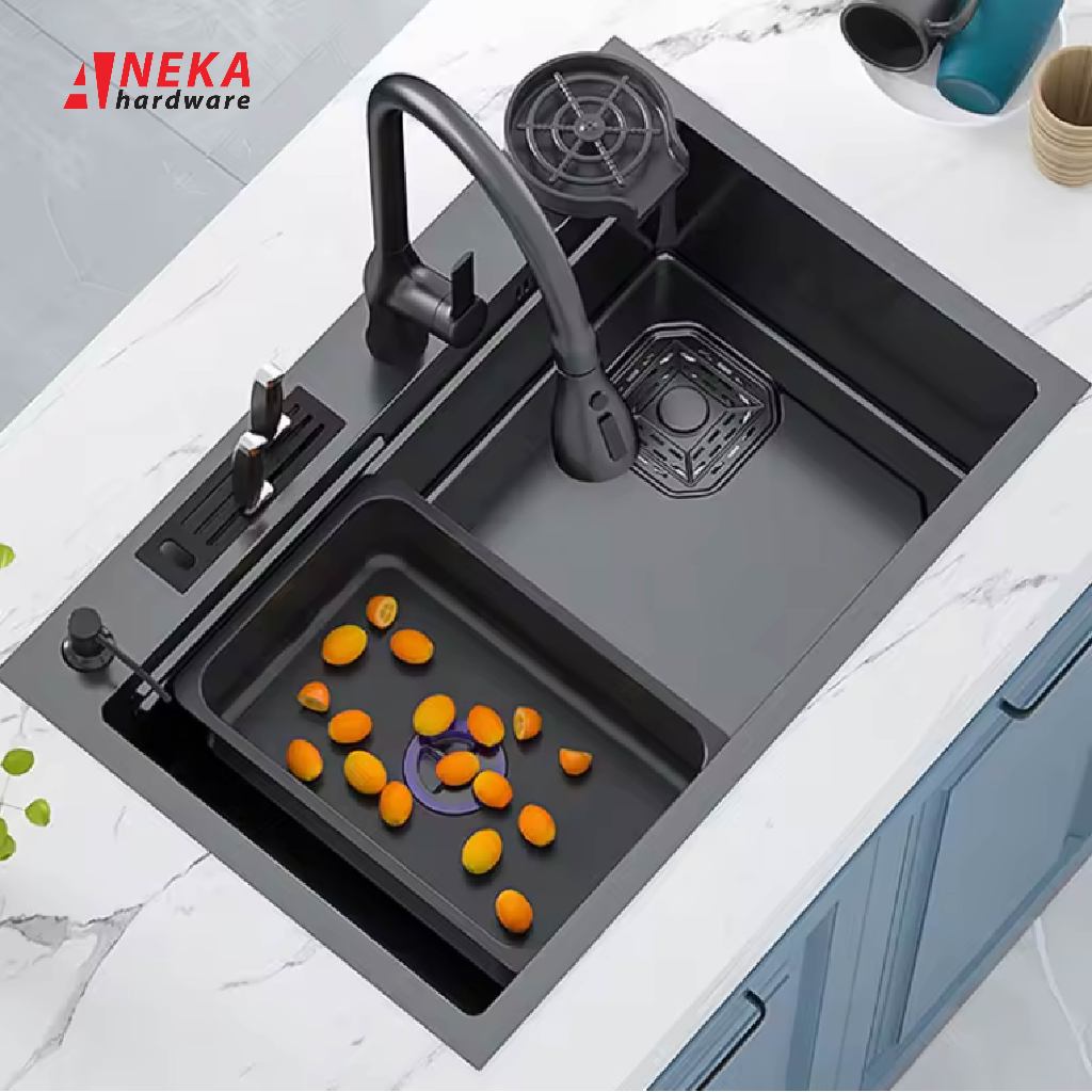 Aneka Hardware - Tempat Cuci Piring Stainless Steel 304 Kitchen Sink Tebal Anti Bocor Wastafel Dapur