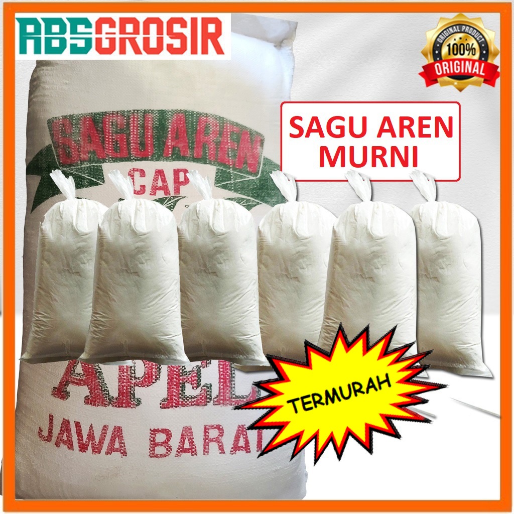 

SAGU AREN ASLI CAP APEL KEMASAN EKONOMIS (1 Kg) KUALITAS BAGUS UNTUK BAHAN CENDOL DAWET, BASO DAN MAKANAN LAINNYA - HARGA GROSIR