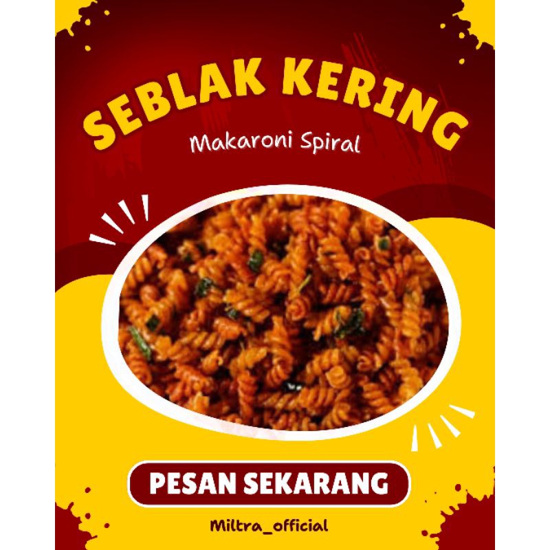 

Seblak Kering Makaroni Spiral (Pedas Daun Jeruk) / Seblak Viral