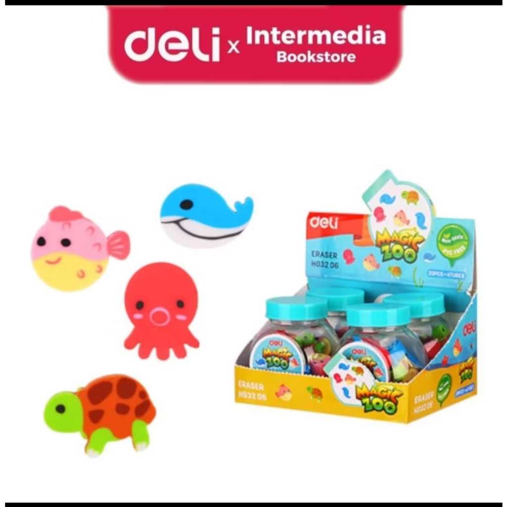 

Deli School Eraser / Penghapus Hapusan Kecil Binatang Lucu Isi 20 7533