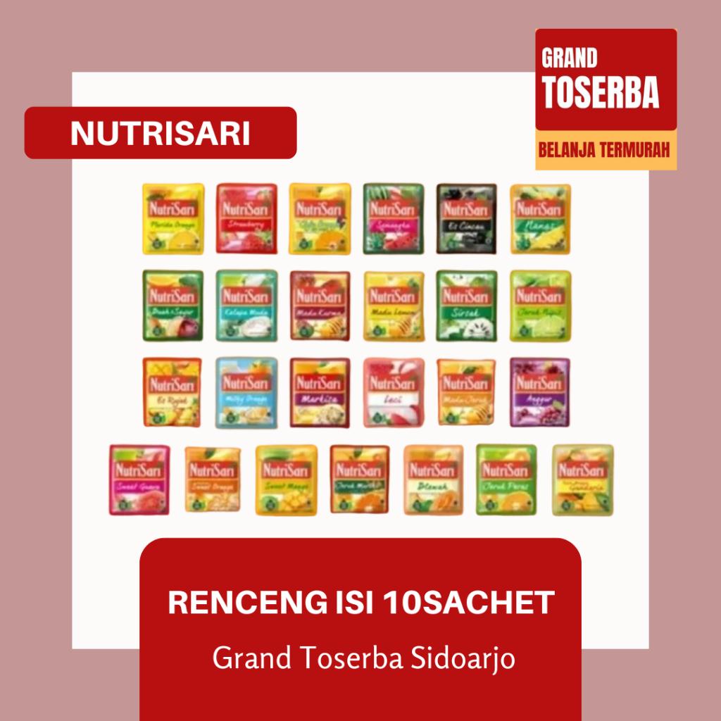 

(Laman 2) NUTRISARI 6g - 14g / MINUMANA SERBUK SARI BUAH / VARIAN BUAH-BUAHAN