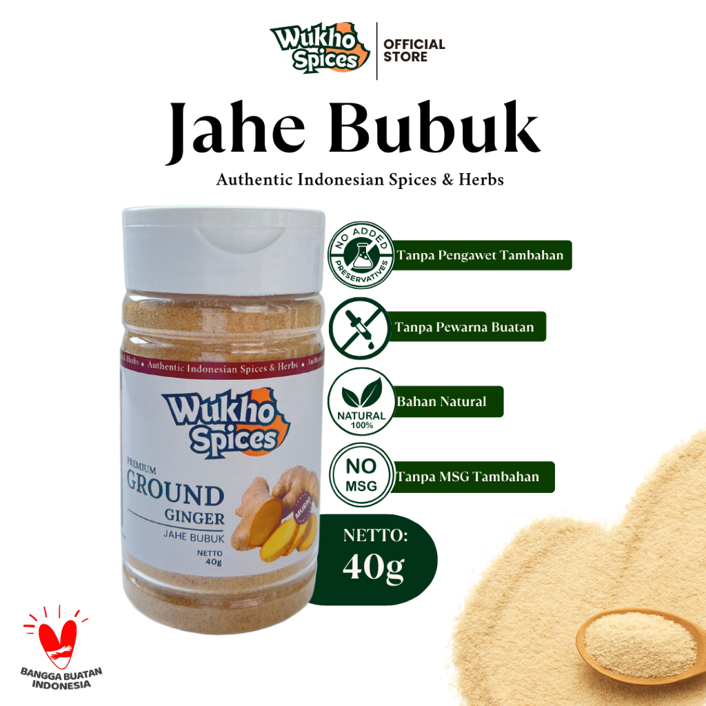 

Wukho Spices - Premium Ground Ginger / Jahe Bubuk Bumbu Dapur