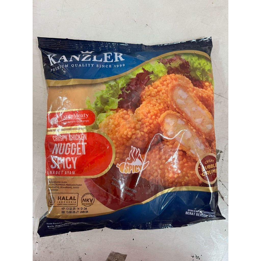 

PROMO Kanzler Crispy Chicken Nugget Spicy 450gr /Naget/nuget ayam/renyah/gurih/olahan daging