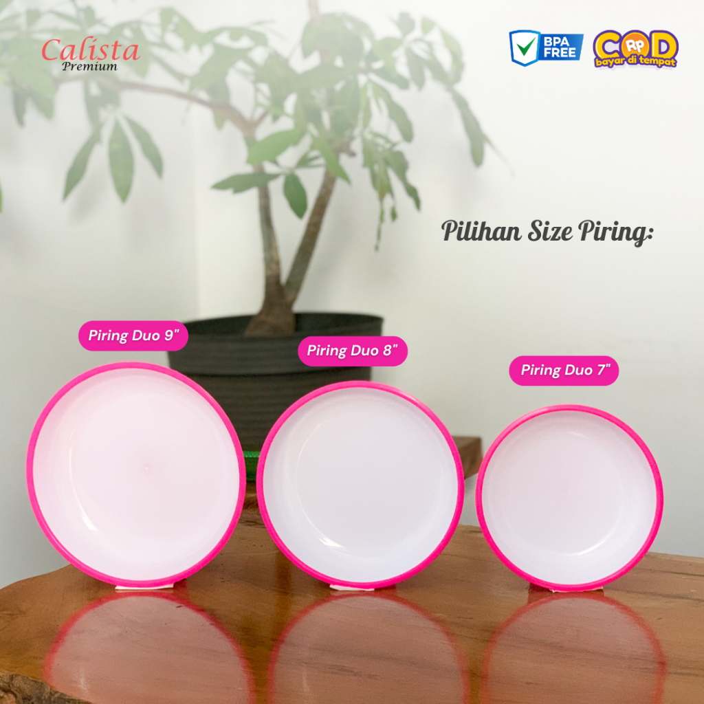 [CALISTA] PIRING DUO GUNMA PIRING SET ISI 6 PCS