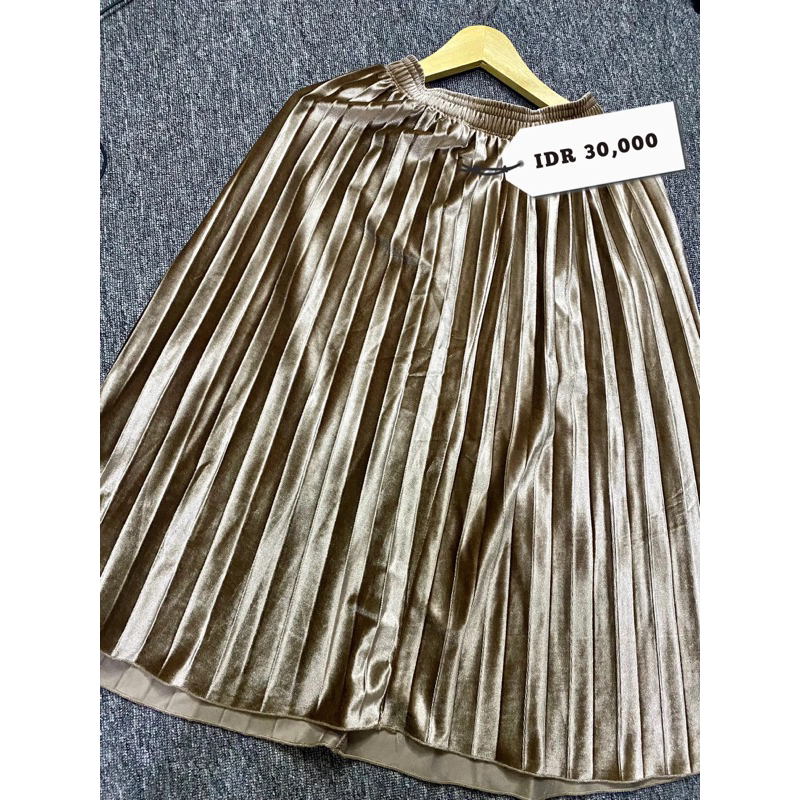 Rok Plisket Rok Plisket Midi Rok Plisket 7/8 Rok Plisket Bludru Preloved Rok Plisket Rok Plisket Pre