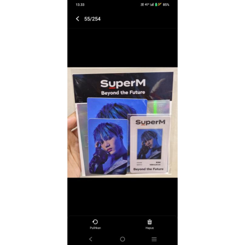 ID CARD + DECO STICKER SET_SUPERM_KAI / SUPERM / EXO / BEYOND THE FUTURE / MERCHANDISE / OFFICIAL