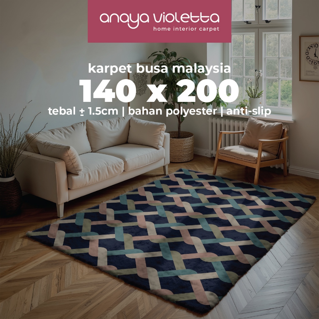 ANAYA Karpet Busa Malaysia 200x140 Cm/Carpet Busa/Karpet Busa/Karpet Bulu/Karpet Foam/Karpet Empuk M