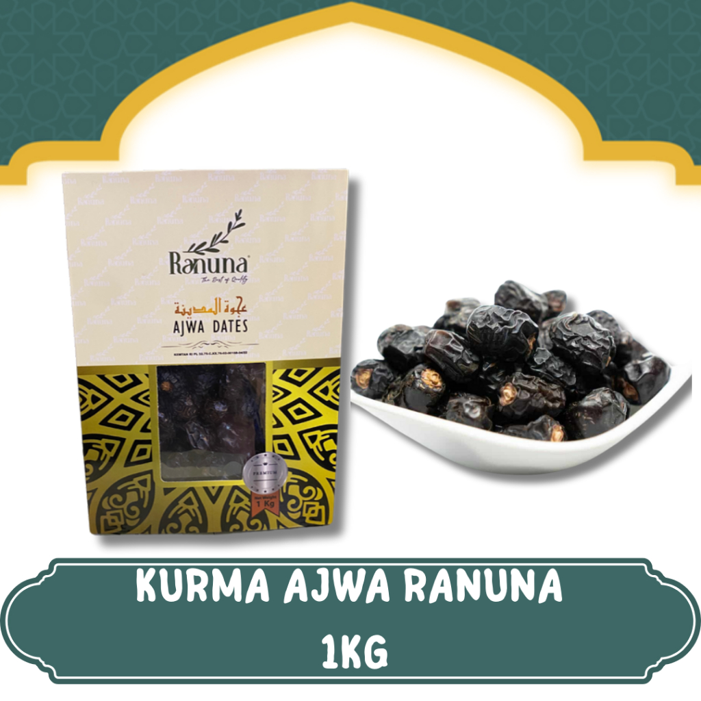 

OLEH OLEH HAJI DAN UMROH UMROH 1KG KURMA AJWA RANUNA I AJWA PREMIUM ORGANIC GRADE A I KURMA AJWA MADINAH