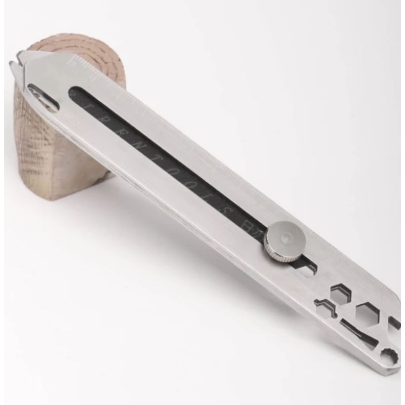 

Pisau Cutter Industri 10 in 1 Stainless Tebak Pemotong Kertas Alat Ukur Pembuka Botol Mur Baut Kawat Kabel Multifungsi