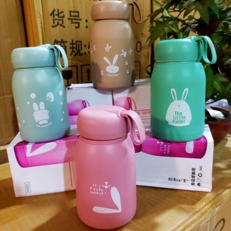 Souvenir Pernikahan Tumbler Souvenir Botol Rabbit Kelinci Box Asli Botol Minum Kaca Souvenir Ultah A