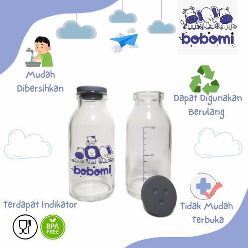 

Lezatoz_Genz Paket Isi 10 Pcs Botol Asi Kaca Bobomi Dengan Tutup Ukuran 100Ml Vial Penyimpanan Asi
