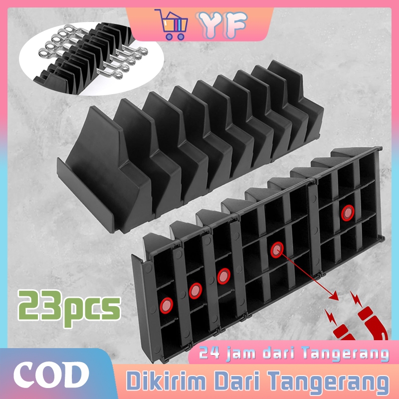 23 Slots Wrench Organizer / Rak Penyimpanan Kunci Pas / Pengatur Kunci Pas Magnetik Modular