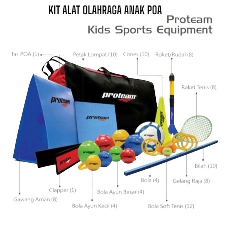 

KIT ALAT OLAHRAGA ANAK POA ISI SATU PAKET / KIDS SPORTS EQUIPMENT