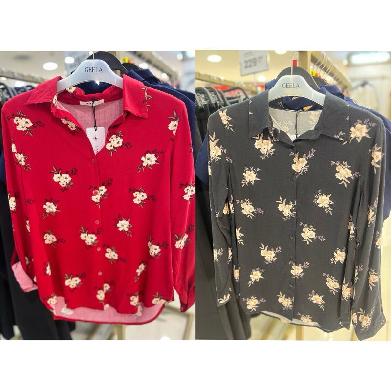 GEELA - Kemeja Bunga Geela Original store , Kemeja Cewek Bunga bunga Geela