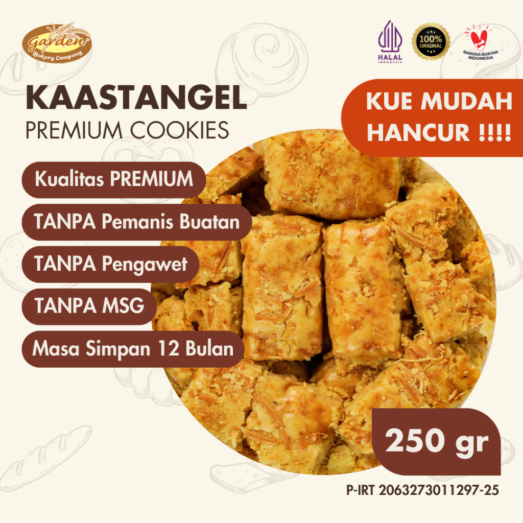 

Kastengel Keju Premium Cookies Garden Bakery Kue Kering Snacks Makanan Lebaran