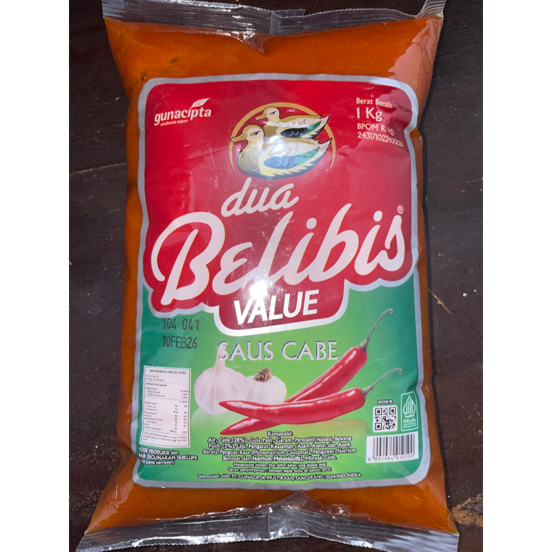 

Dua Belibis Saus Cabe Value 1kg Pouch