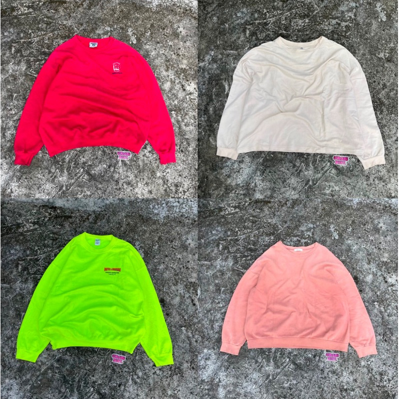 CREWNECK P|BOXY|Y2K|SECOND