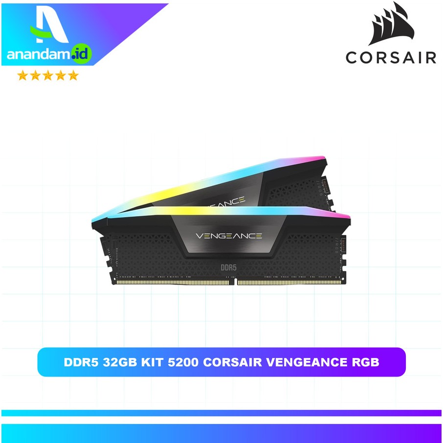 CORSAIR VENGEANCE RGB PRO DDR5 32GB (2X16GB) 5200