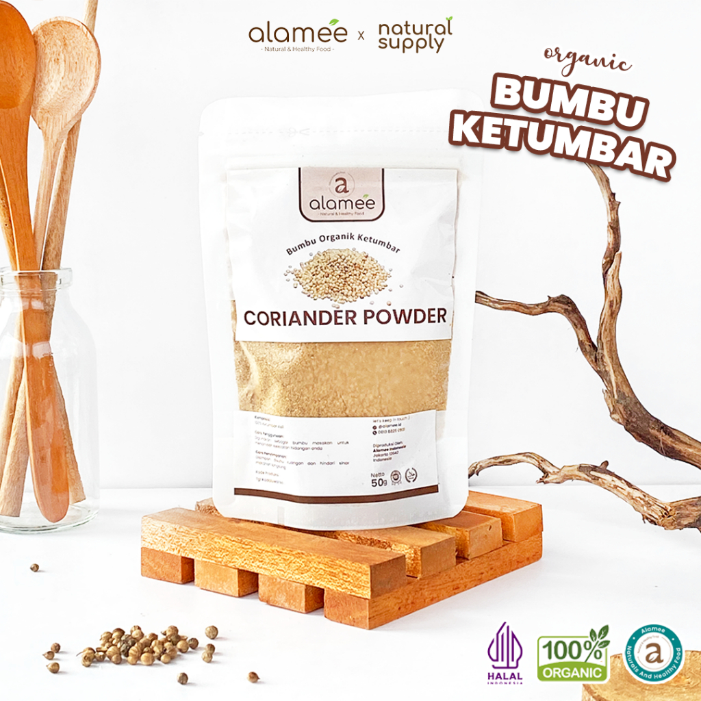 

ALAMEE Ketumbar Bubuk Organik Bumbu Dapur Instan Coriander Powder Murni Asli Tanpa Campuran 50g