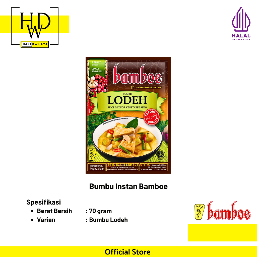 

Bamboe Bumbu Masak Instan Masakan Nusantara - Bumbu Lodeh
