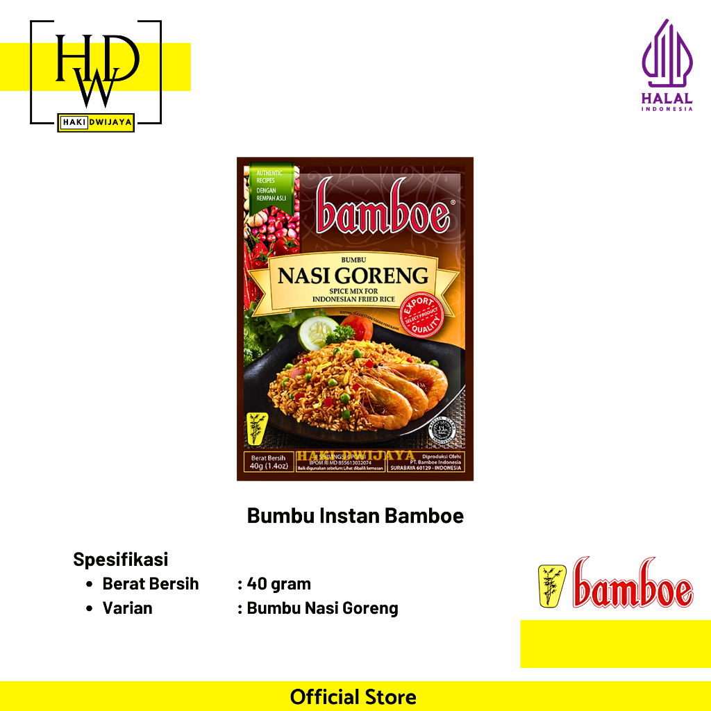 

Bamboe Bumbu Masak Instan Masakan Nusantara - Bumbu Nasi Goreng