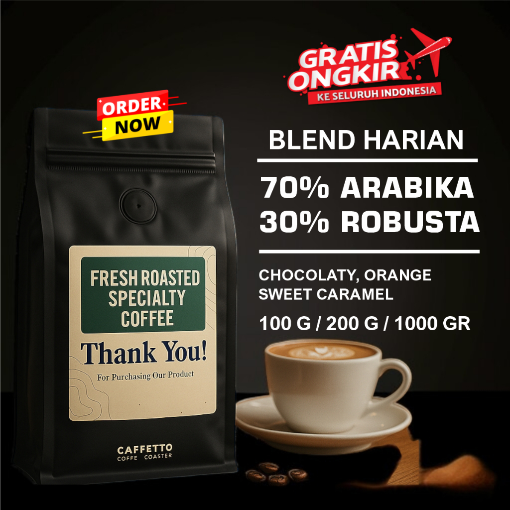 

Biji Kopi Bubuk 1Kg Espresso House Blend Arabika Robusta 7030 Coffee Roast Beans kopi hitam rekomendasi es kopi susu americano cafe latte
