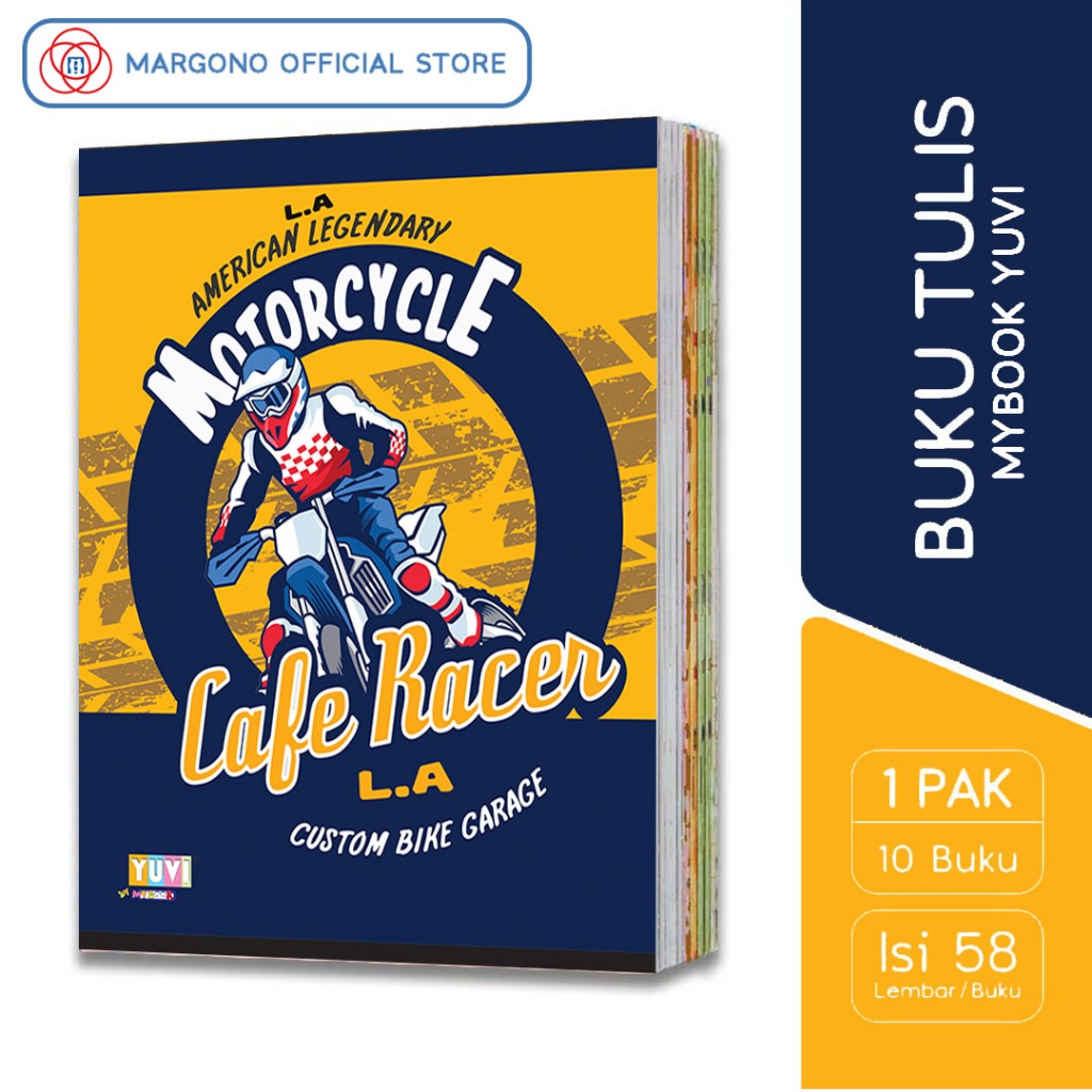 

MY BOOK YUVI BUKU TULIS CLASSIC MOTOR 58 LEMBAR - 10 BUKU