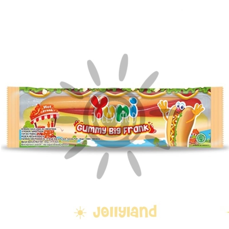 

Yupi Gummy Big Frank Hotdog Permen Lunak Anak Hotdog Besar 32g