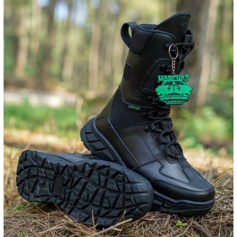 MARCHAZ SEPATU BAHAN KULIT SAPI KERJA LAPANGAN TNI AU AD AL POLISI PASPAMPRES DINAS  SAFETY ORIGINAL