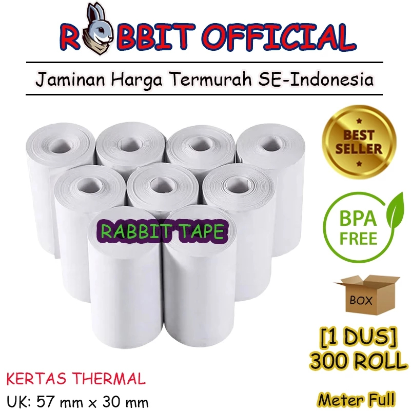 

Kertas Kasir 57x30 / Kertas Struk Kasir Coreless 57x30 / Kertas Thermal EDC 8MM