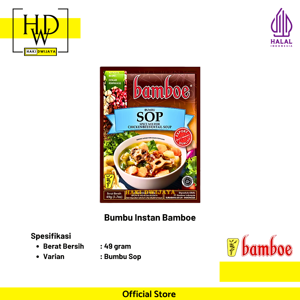 Bamboe Bumbu Masak Instan Masakan Nusantara - Bumbu Sop