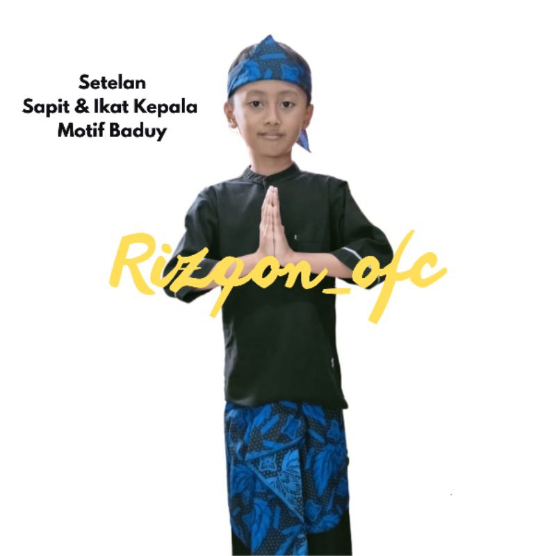 Sapit Urang Dan Ikat Kepala Instan Motif Baduy Badui Sapit Urang dan Blangkon Siap Pakai Sapit Urang
