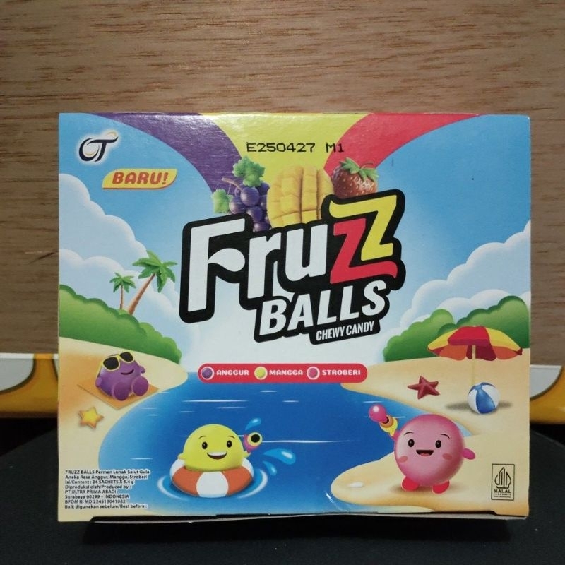 

Fruzz balls chewy candy 1box isi 24sachet