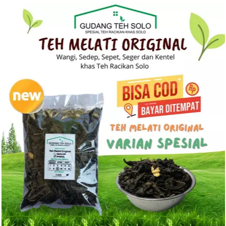 

Teh Melati Original, Teh Racikan khas Solo, Wangi Sepet Sedep Kentel kemasan 80 gram
