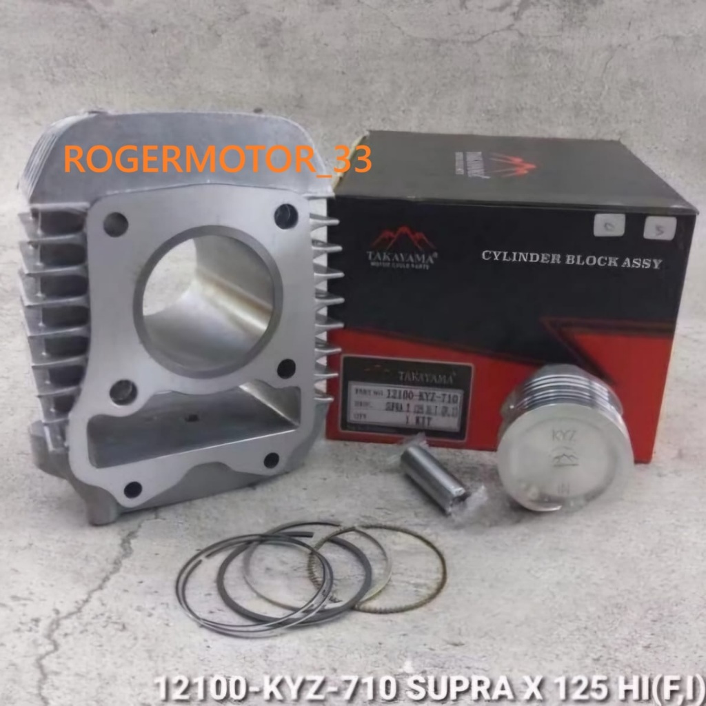 CYLINDER BLOCK BLOK SUPRA X 125 HELM IN FI INJEKSI 2014 KYZ TAKAYAMA ORI