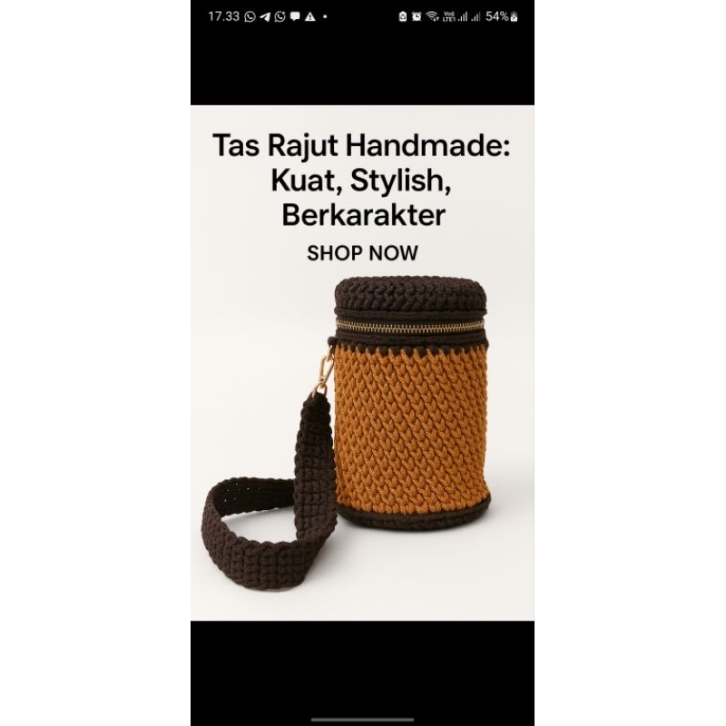 tas rajut tali kur