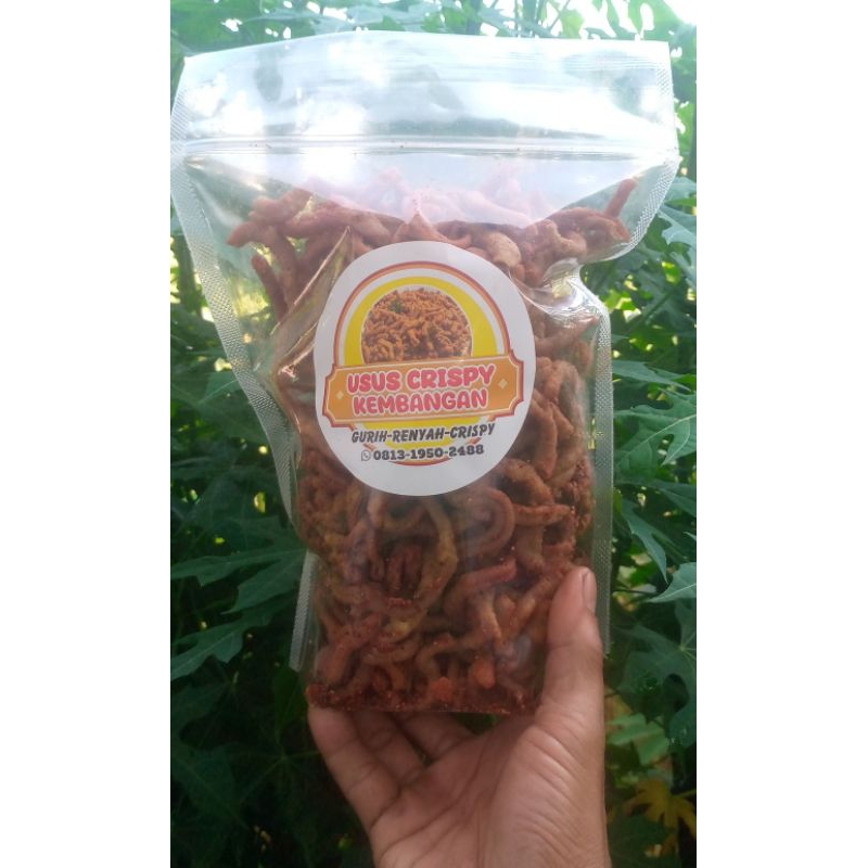 

keripik usus pedas daun jeruk