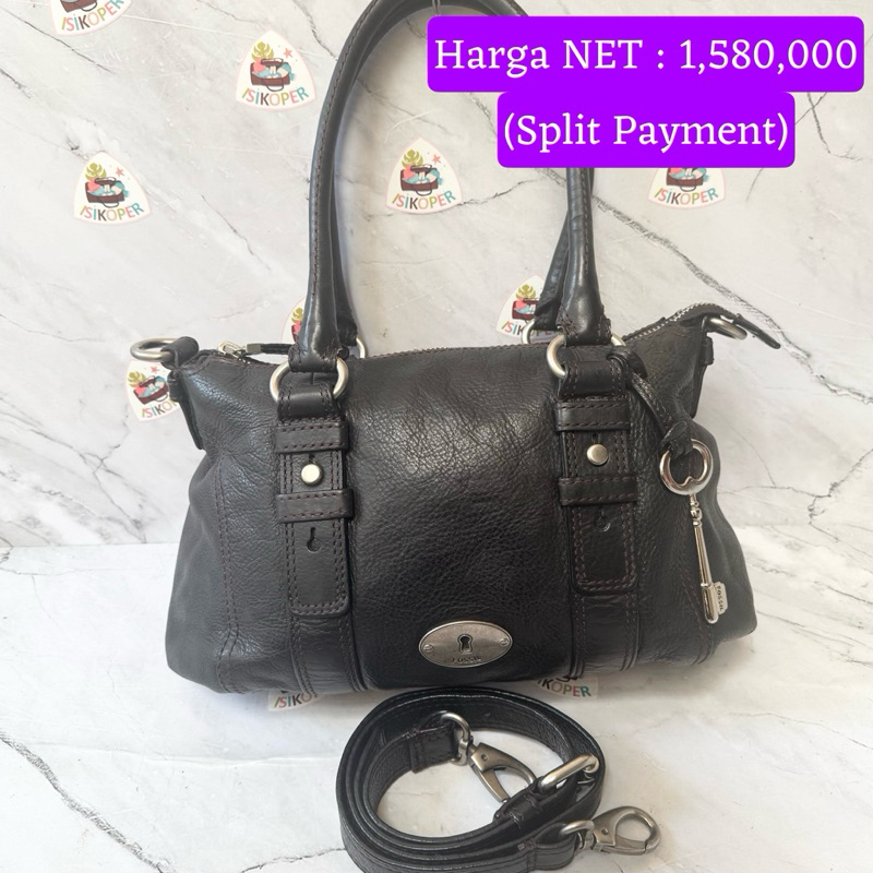 173 NET-Preloved Fossil Black Maddox Speedy Medium Hitam (fullset)