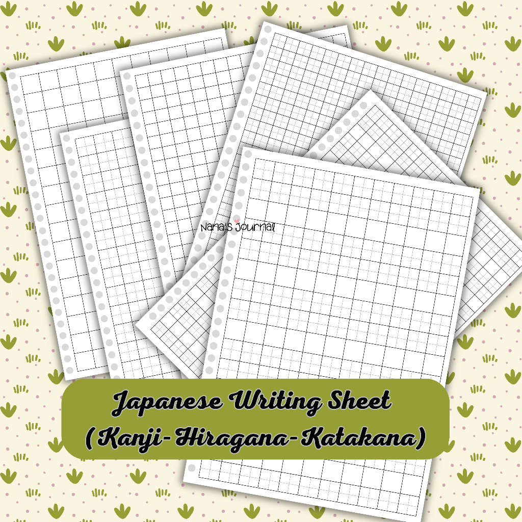 

Loose Leaf B5 Isi Binder Latihan Menulis Japanese Kanji Hiragana Katakana Writing Practice Sheet
