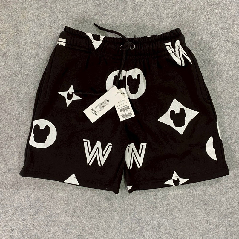 Celana Shortpants Pendek Life Work  Fullprint Catton Flece | Shortpants Pendek Pria | Wanita Fulltag