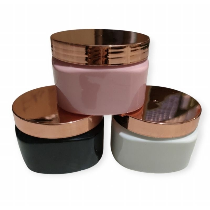 pot lulur 250g pet kotak rosegold