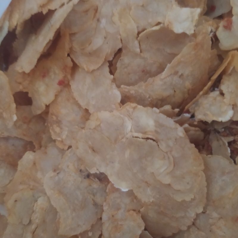 

pecahan emping jumbo pedas berat 500g