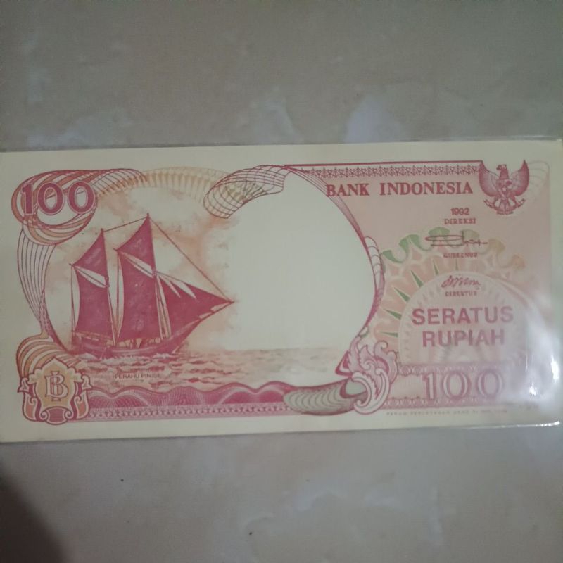 100 rupiah tahun 1992