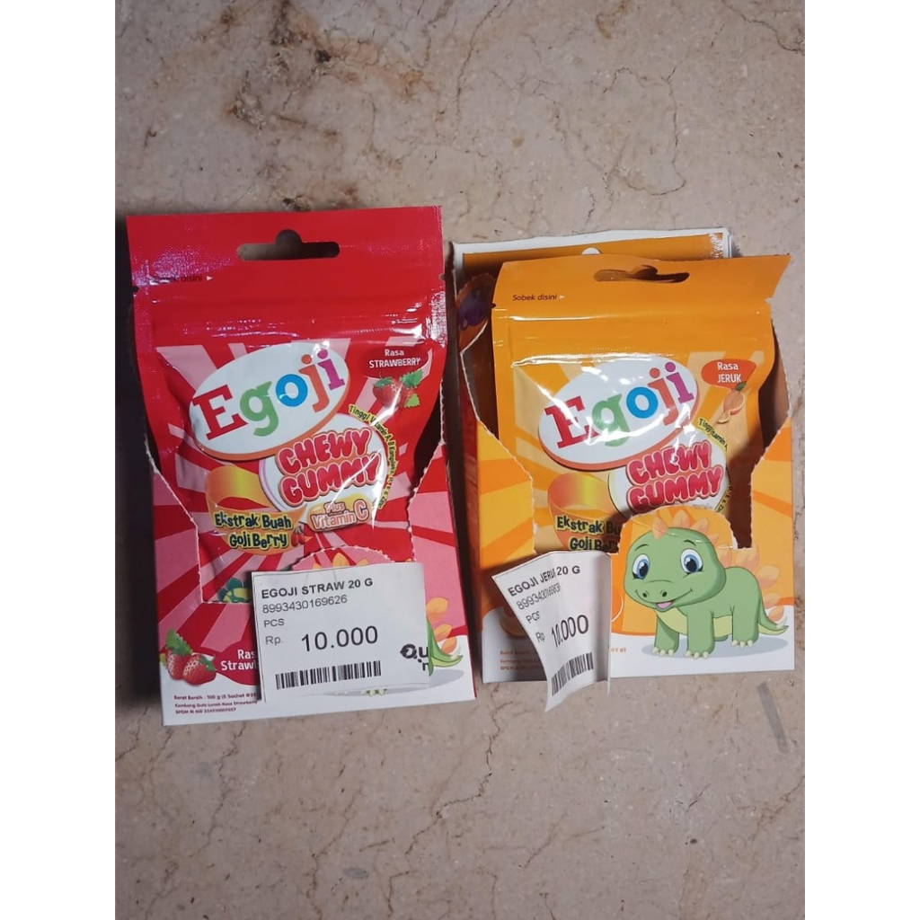 

Egoji Chewy Gummy Ekstrak Goji Berry Vitamin C Vitamin Anak Permen