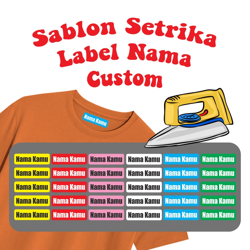 Sablon Setrika Custom Nama
