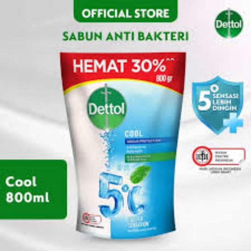 Dettol Sabun Cair Refiil Cool Kemasan 800 ml