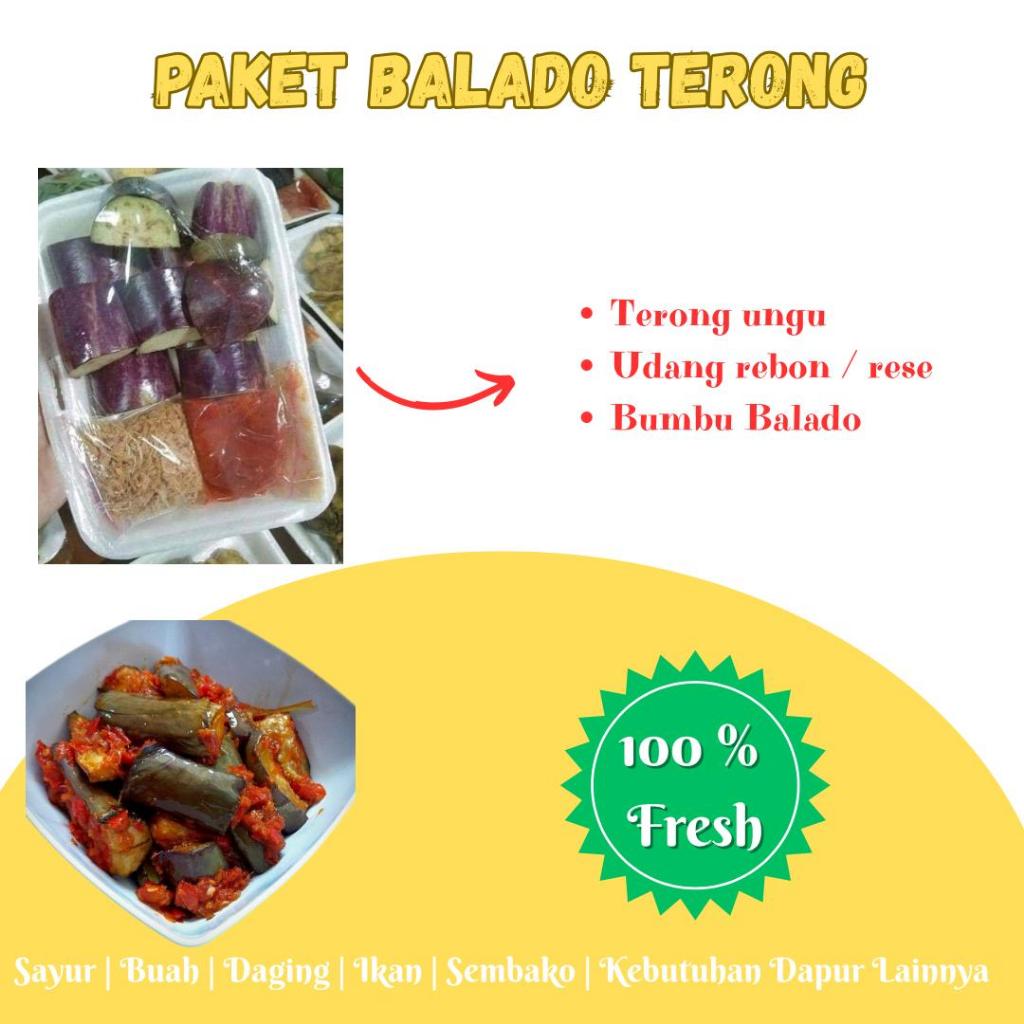 

PAKET BALADO TERONG / SAYUR PACK / SAYUR PREP / SAYUR INSTANT -TukaTuka Sayur