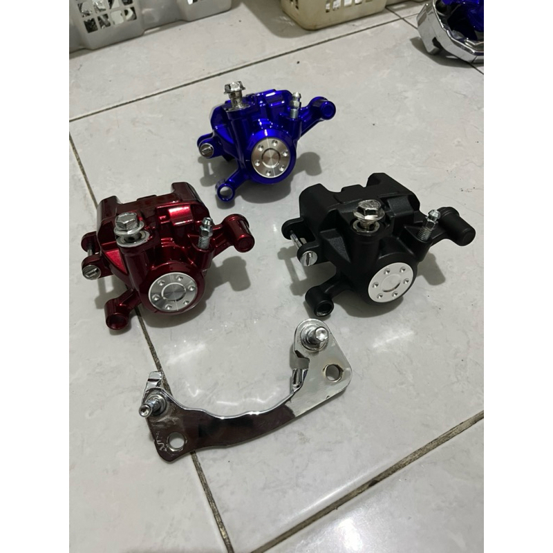 kaliper depan mio original copotan motor modif bubut+cat. mio smile mio j mio gt fino karbu